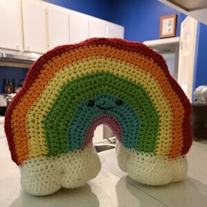 Handmade Rainbow Crochet Plush
